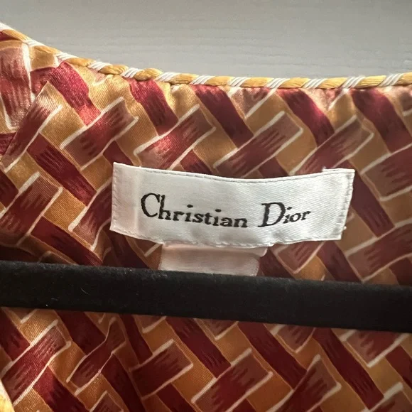 Vintage 80’s Christian Dior Satin Kaftan Maxi Dress Luxury Designer Loungewear - Picture 3 of 7